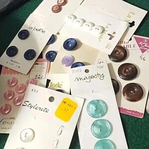 Vintage Buttons Assorted Sizes Colors Styles Collection Sets
